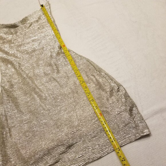 Silver Cowl Neck Mini Dress Glittery/Sparkly/Metallic Strappy Small US 6 H&M - Picture 11 of 12